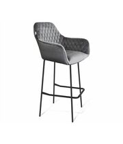 Стул барный Sheffilton SHT-ST38/S29 артикул СТ-447 угольно-серый/черный муар