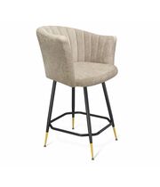 Стул полубарный Sheffilton SHT-ST42-1/S148-1 милк/черный муар/золотой