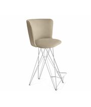 Стул барный Sheffilton SHT-ST36/S66 артикул СТ-581 ванильный крем/хром лак