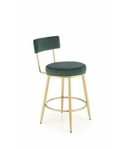 Стул барный HALMAR H115 темно-зеленый/золотой