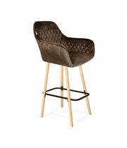 Стул барный Sheffilton SHT-ST38/S94 коричневый трюфель/прозрачный лак/черный