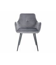 Стул SIGNAL GRAPE Velvet Bluvel 14 темно-серый/черный