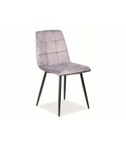Стул SIGNAL MILA Velvet Bluvel 14 серый/черный мат