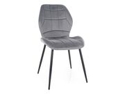 Стул SIGNAL JAKE Velvet Bluvel 14 серый/черны..