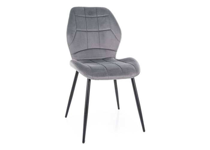 Стул SIGNAL JAKE Velvet Bluvel 14 серый/черный