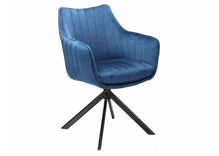 Стул SIGNAL AZALIA Velvet Bluvel 86 темно-синий/черный