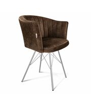 Стул Sheffilton SHT-ST42-1/S37 кофейный трюфель/хром лак