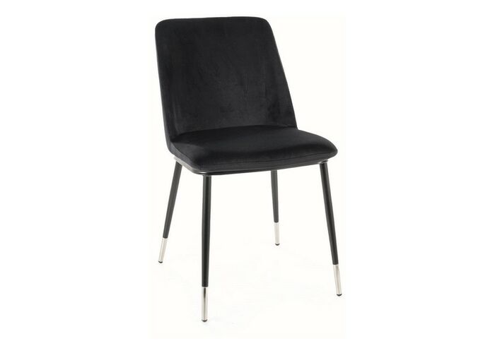 Стул SIGNAL JILL Velvet Bluvel 19 черный/черный/хром