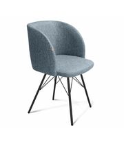 Стул Sheffilton SHT-ST33/S37 артикул СТ-489 синий лед/черный муар