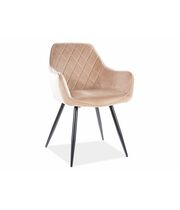 Стул SIGNAL LINEA Velvet Bluvel 28 бежевый/черный