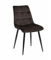 Стул SIGNAL CHIC Velvet Bluvel 48 коричневый/черный мат