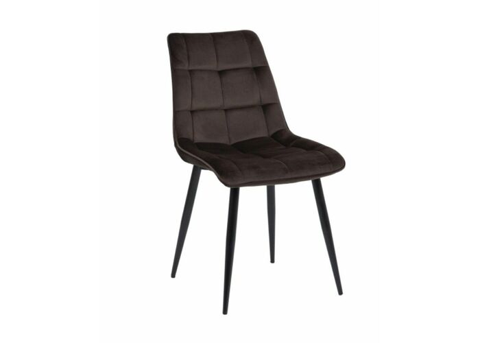 Стул SIGNAL CHIC Velvet Bluvel 48 коричневый/черный мат