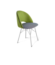 Стул Sheffilton SHT-ST34-3/S64 оливковый/гусиная лапка/хром лак