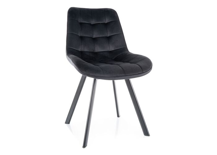 Стул SIGNAL MONTI Velvet Bluvel 19 черный/черный, поворотный