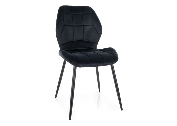 Стул SIGNAL JAKE Velvet Bluvel 19 черный/черный