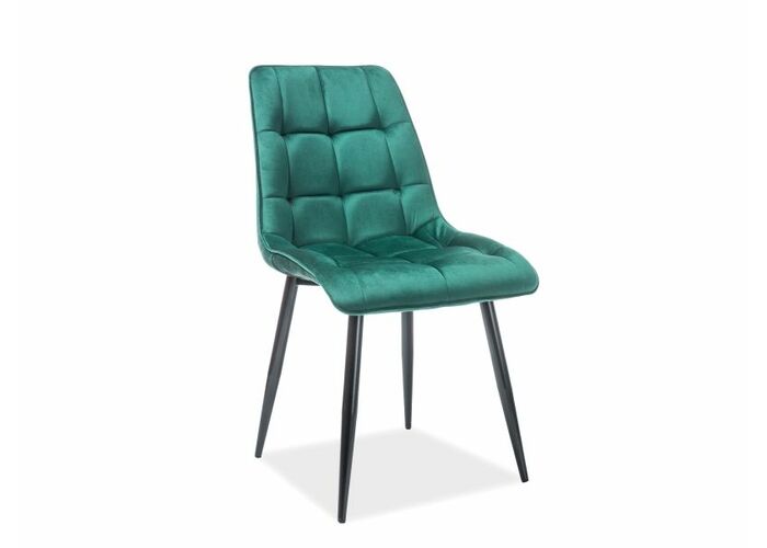 Стул SIGNAL CHIC Velvet Bluvel 78 зеленый/черный