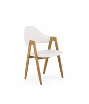 Стул HALMAR K247 белый/дуб медовый