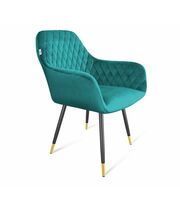 Стул Sheffilton SHT-ST38/S95-1 альпийский бирюзовый/черный муар/золото