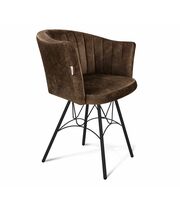 Стул Sheffilton SHT-ST42-1/S100 кофейный трюфель/черный муар