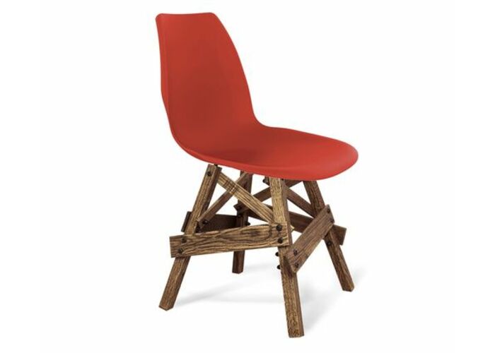 Стул Sheffilton SHT-ST29/S71 красный RAL3020/дуб брашированный коричн