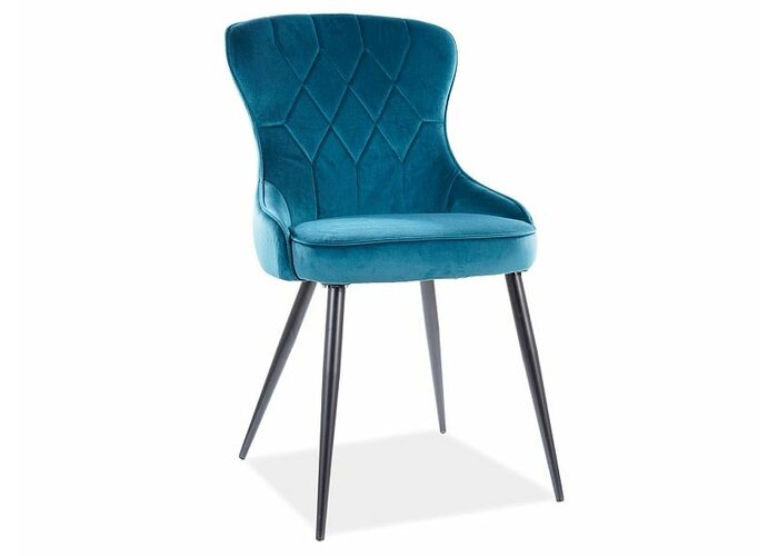 Стул SIGNAL LOTUS Velvet Bluvel 85 бирюзовый/черный