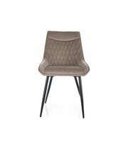 Стул SIGNAL AGAT Velvet Bluvel 40 темно-бежевый/черный