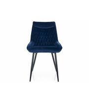 Стул SIGNAL AGAT Velvet Bluvel 86 синий/черный
