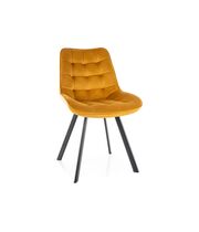 Стул SIGNAL MONTI Velvet Bluvel 68 карри/черный, поворотный