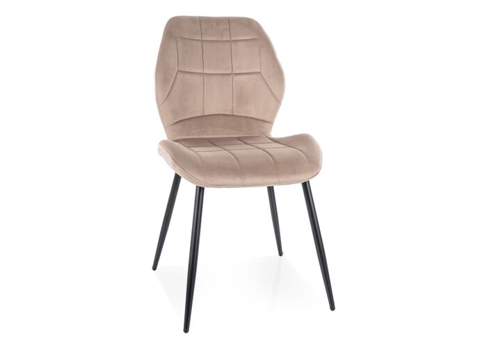 Стул SIGNAL JAKE Velvet Bluvel 40 темно-бежевый/черный