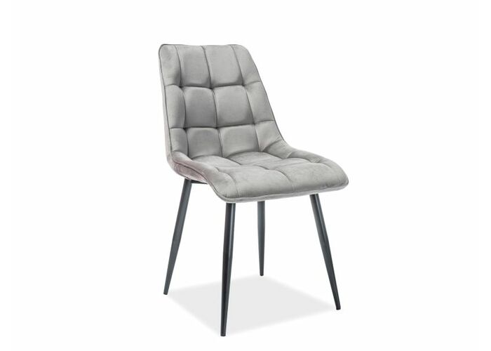 Стул SIGNAL CHIC Velvet Bluvel 14 серый/черный
