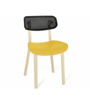 Стул Sheffilton SHT-S85 артикул СТ-85 черный/желтый/бежевый