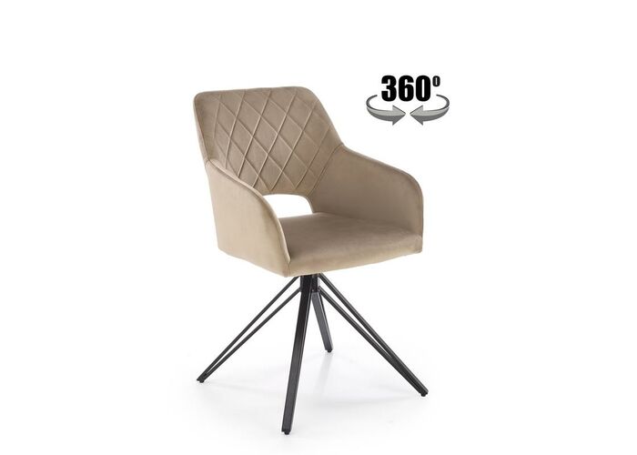 Стул HALMAR K535 бежевый/черный