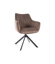 Стул SIGNAL AZALIA Velvet Bluvel 38 капучино/черный, поворотный
