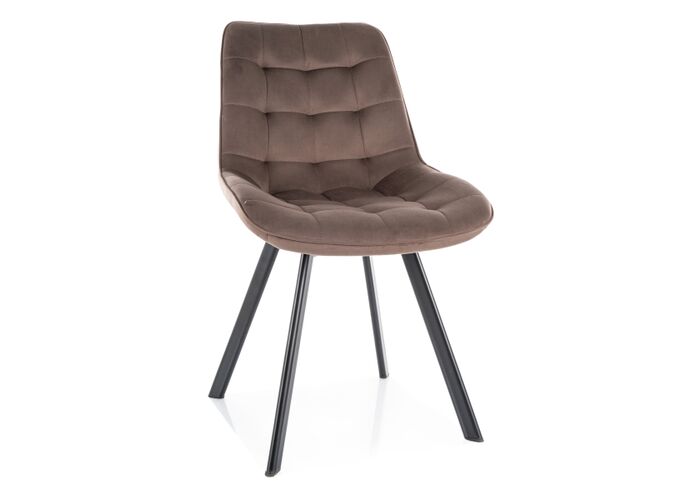 Стул SIGNAL MONTI Velvet Bluvel 38 капучино/черный, поворотный