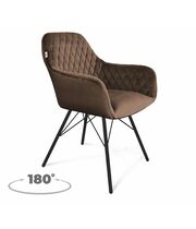 Стул Sheffilton SHT-ST38/S370-VP кофейный ликер/черный муар, поворотный