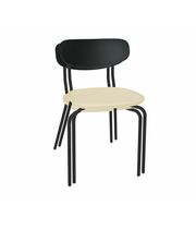 Стул Sheffilton SHT-S85М-2 черный/бежевый/черный муар