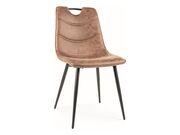 Стул SIGNAL ALOE tap. 212 коричневый/черный..