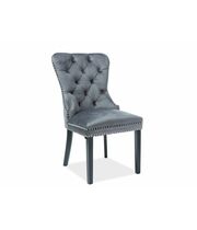 Стул SIGNAL AUGUST Velvet Bluvel 14 серый/черный