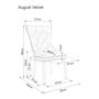 Стул SIGNAL AUGUST Velvet Bluvel 14 серый/черный