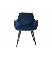 Стул SIGNAL APPLE Velvet Bluvel 86 синий/черный