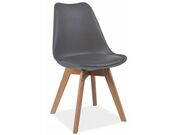 Стул SIGNAL KRIS серый/дуб натуральный..