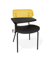 Стул Sheffilton SHT-S85М-RD желтый/черный муар (с пюпитром)