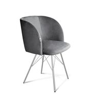 Стул Sheffilton SHT-ST33/S37 угольно-серый/хром лак