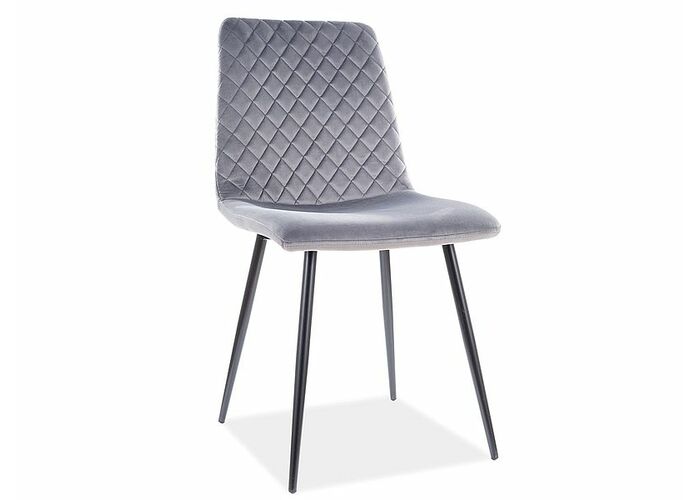 Стул SIGNAL IRYS Velvet Bluvel 14 серый/черный