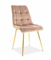 Стул SIGNAL CHIC Velvet Bluvel 28 бежевый/золотой
