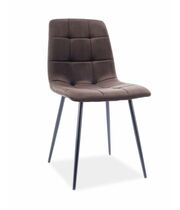 Стул SIGNAL MILA Velvet Bluvel 48 коричневый/черный мат