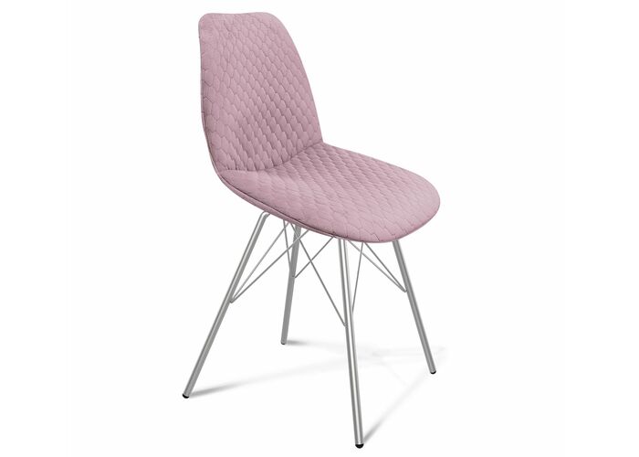 Стул Sheffilton SHT-ST29-C22/S37 артикул СТ-663 розовый зефир/хром лак