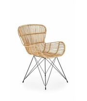 Стул HALMAR K335 ротанг натуральный/черный