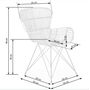 Стул HALMAR K335 ротанг натуральный/черный