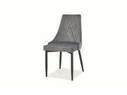 Стул SIGNAL TRIX B VELVET Bluvel 14 серый/чер..